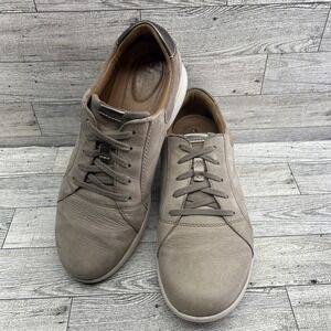 Clarks Unstructured Un Adorn Tan Leather Sneaker Shoes‎ Women Size 7W